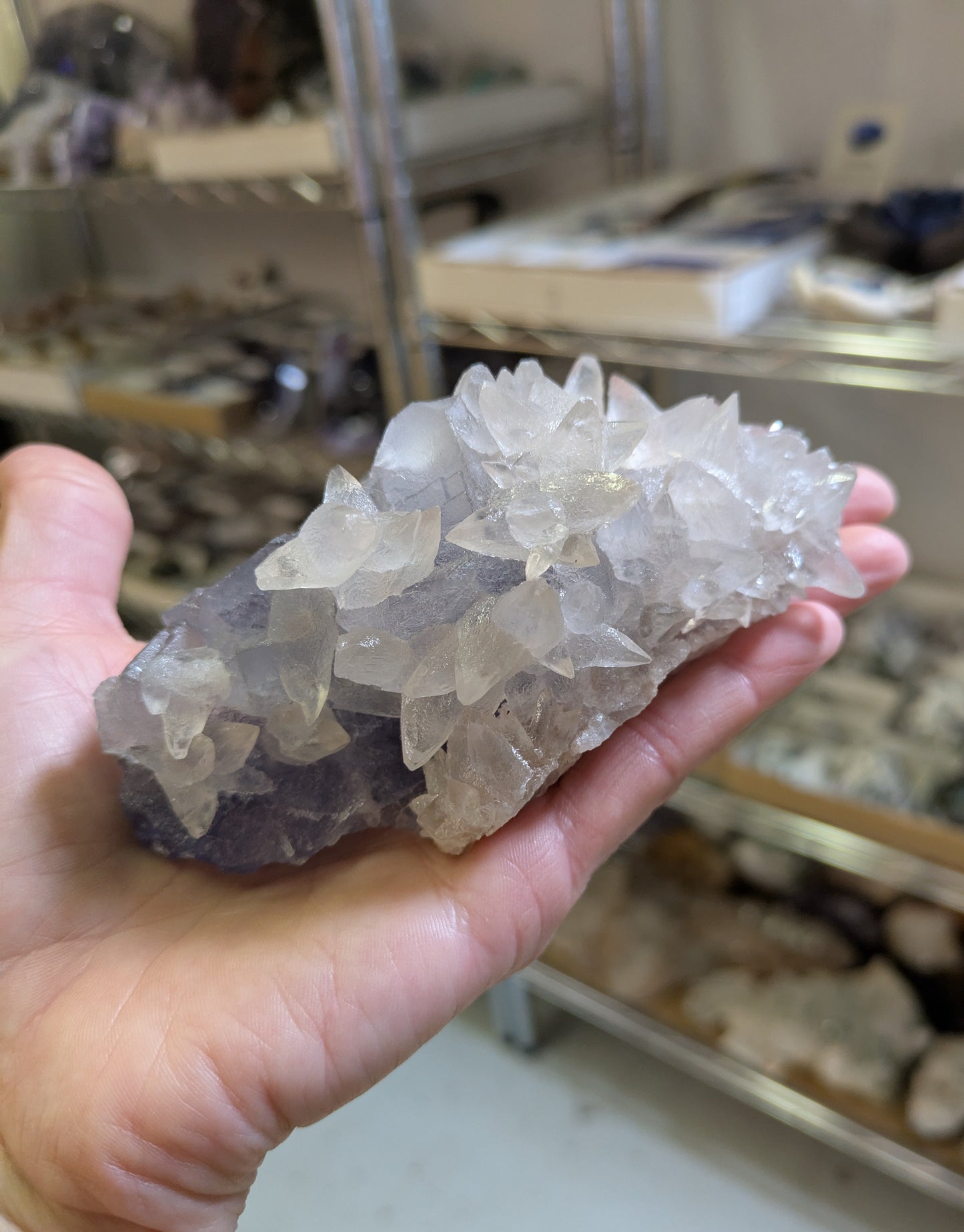 Fluorite with Dogtooth Calcite from Balochistan, Pakistan