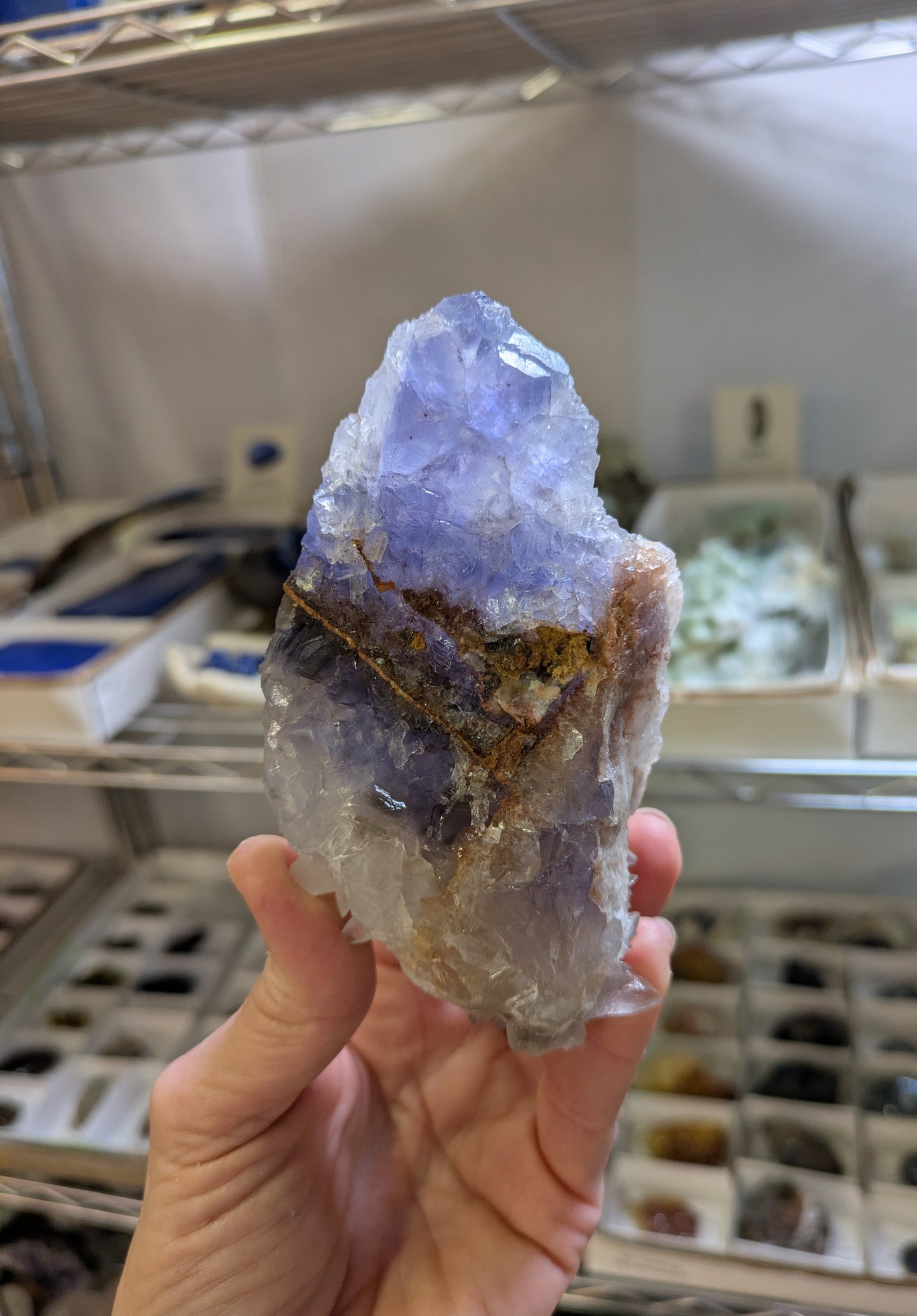 Fluorite with Dogtooth Calcite from Balochistan, Pakistan