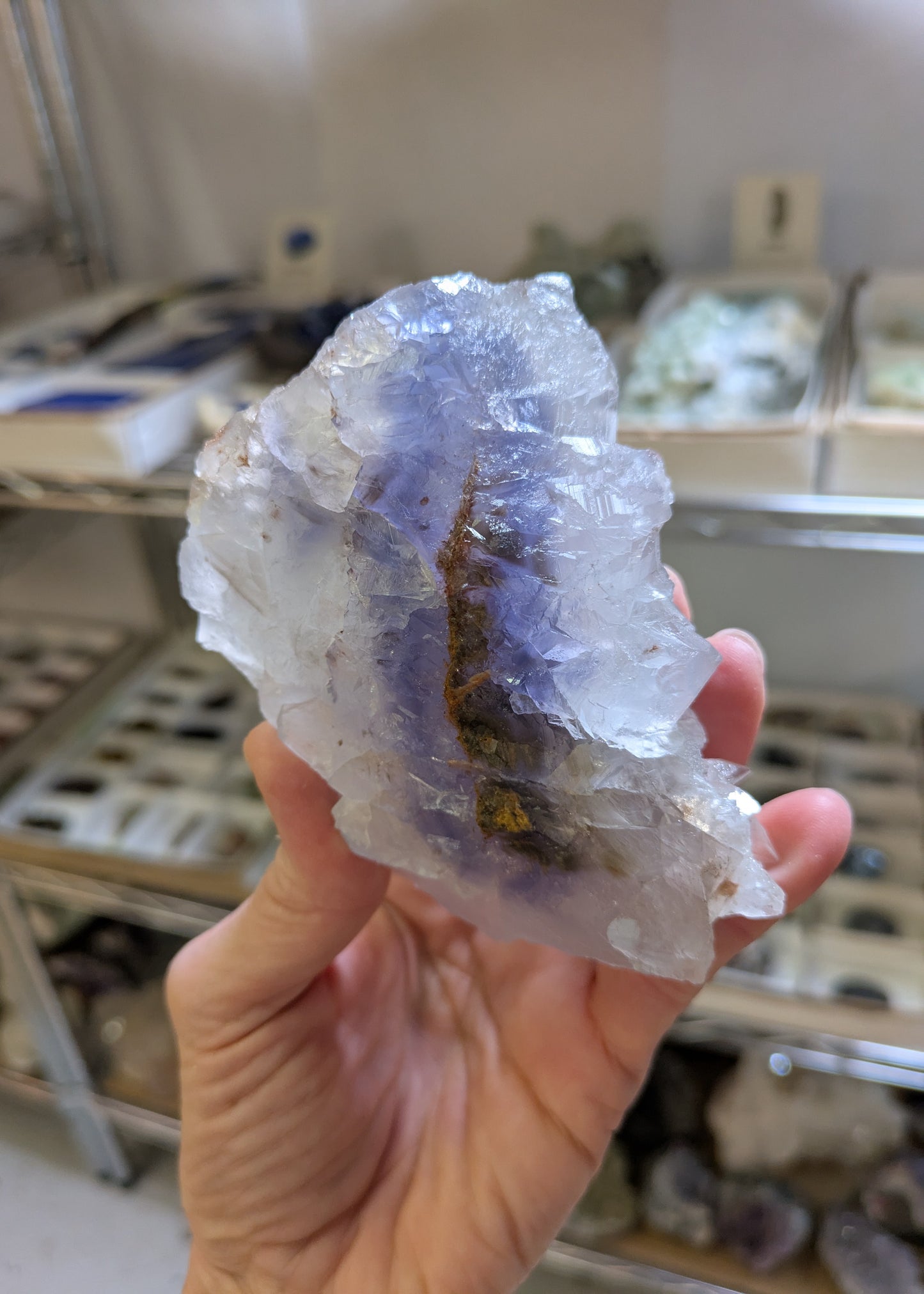 Fluorite with Dogtooth Calcite from Balochistan, Pakistan