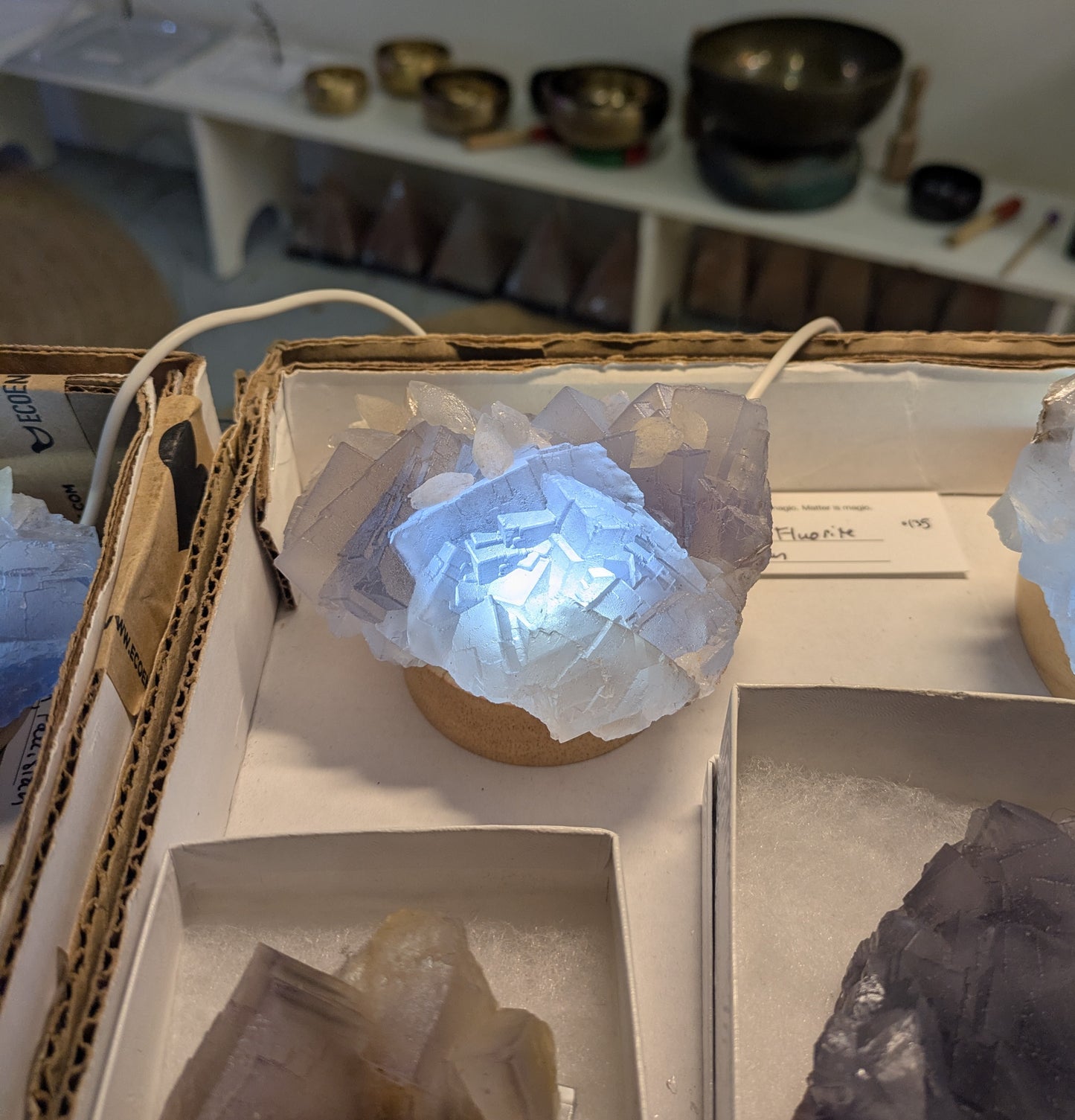 Fluorite with Dogtooth Calcite from Balochistan, Pakistan