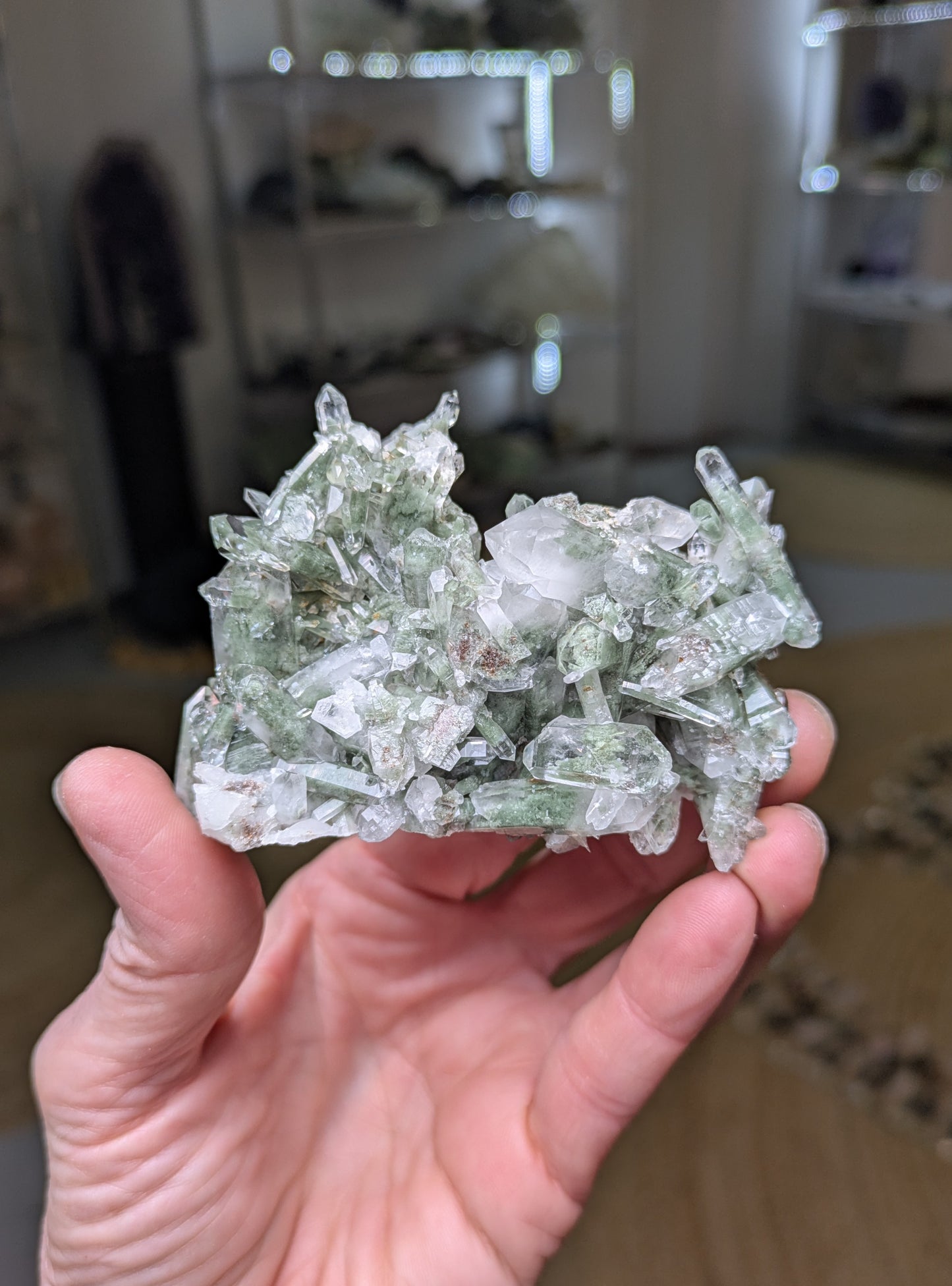 Quartz Cluster with Clinochlore from Pakistan