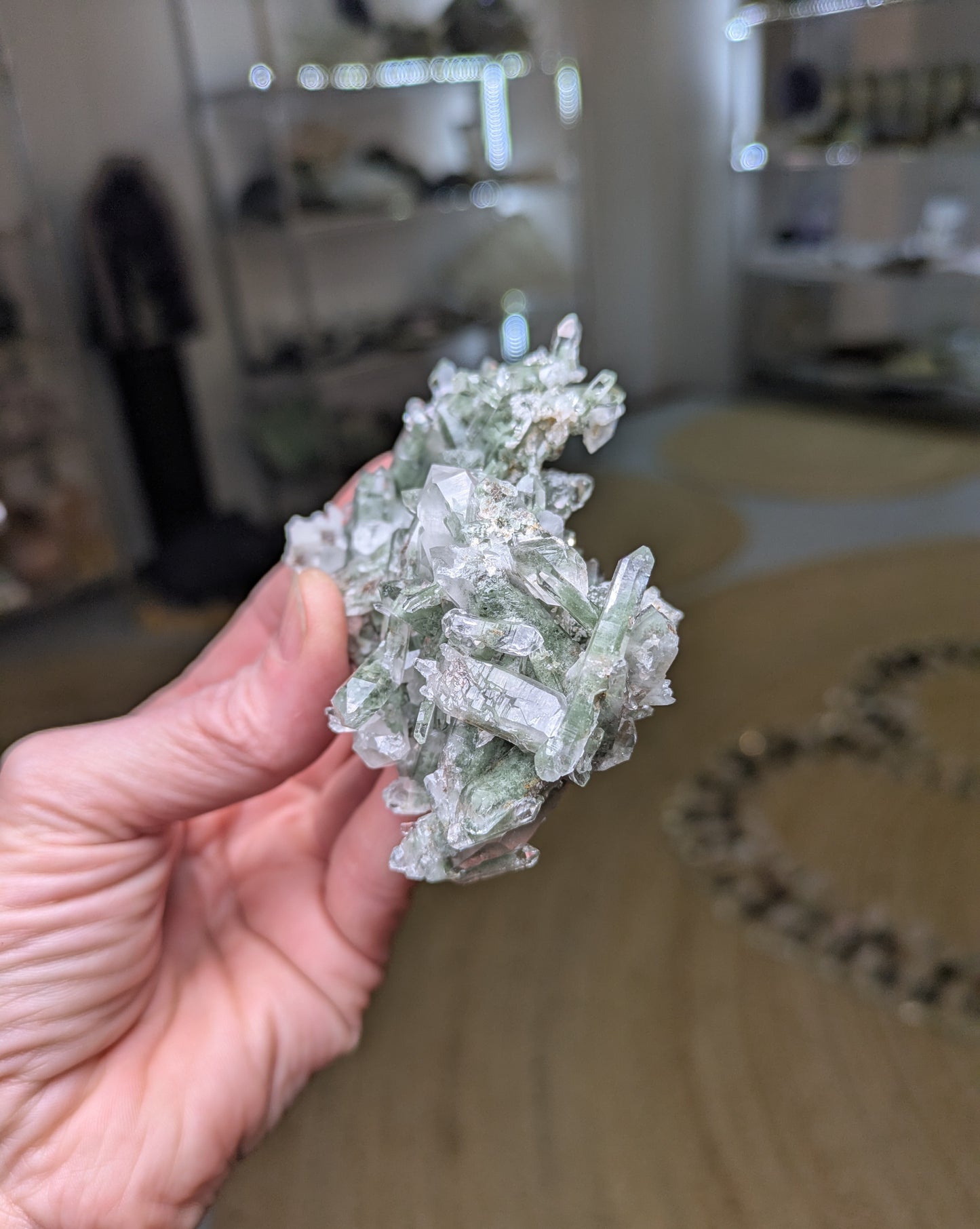 Quartz Cluster with Clinochlore from Pakistan