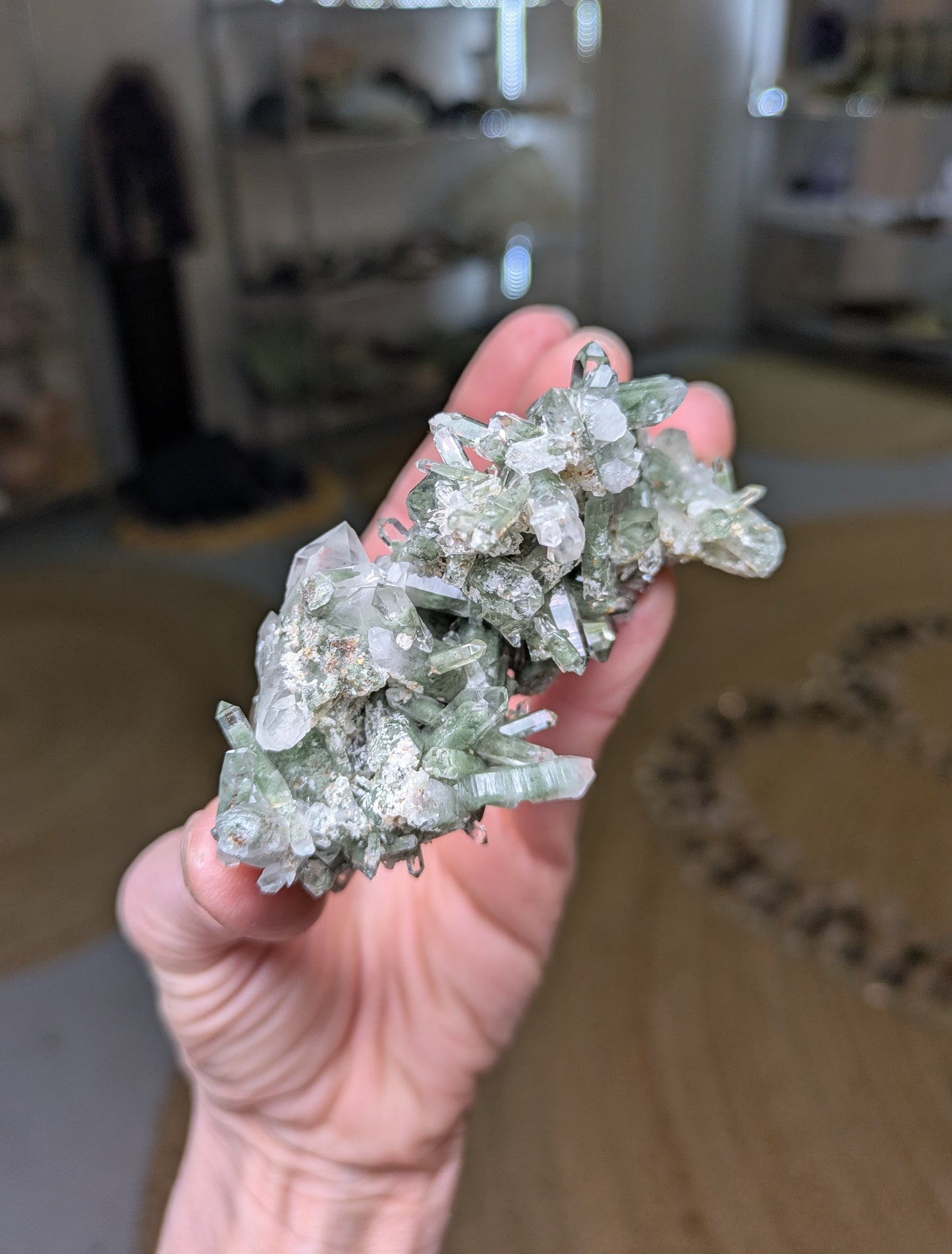 Quartz Cluster with Clinochlore from Pakistan