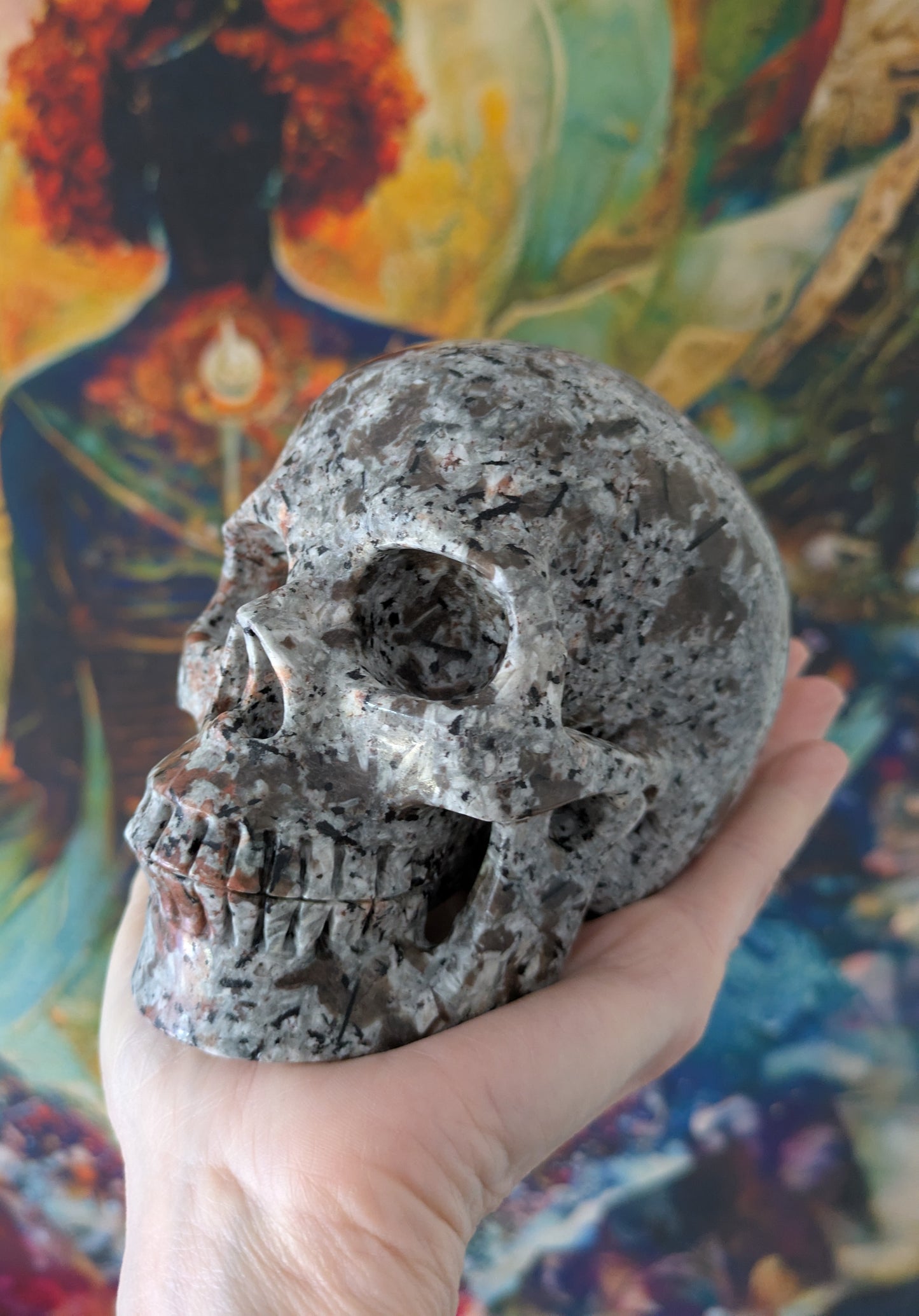 Yooperite Skull, Carved in China