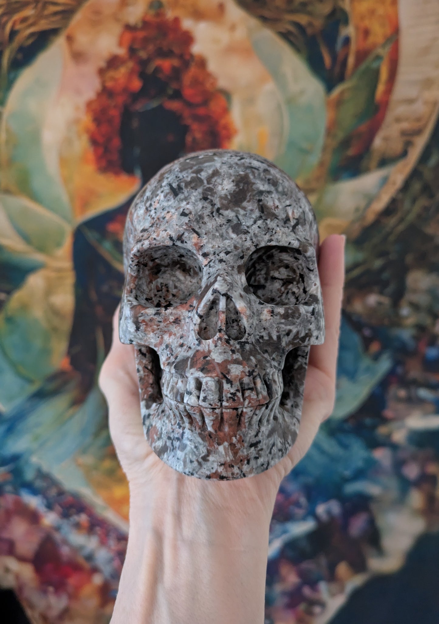 Yooperite Skull, Carved in China
