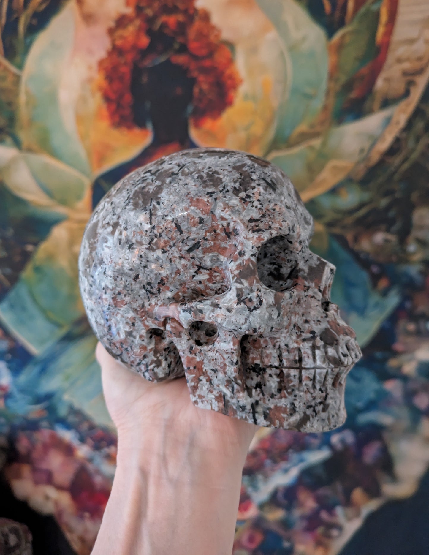 Yooperite Skull, Carved in China