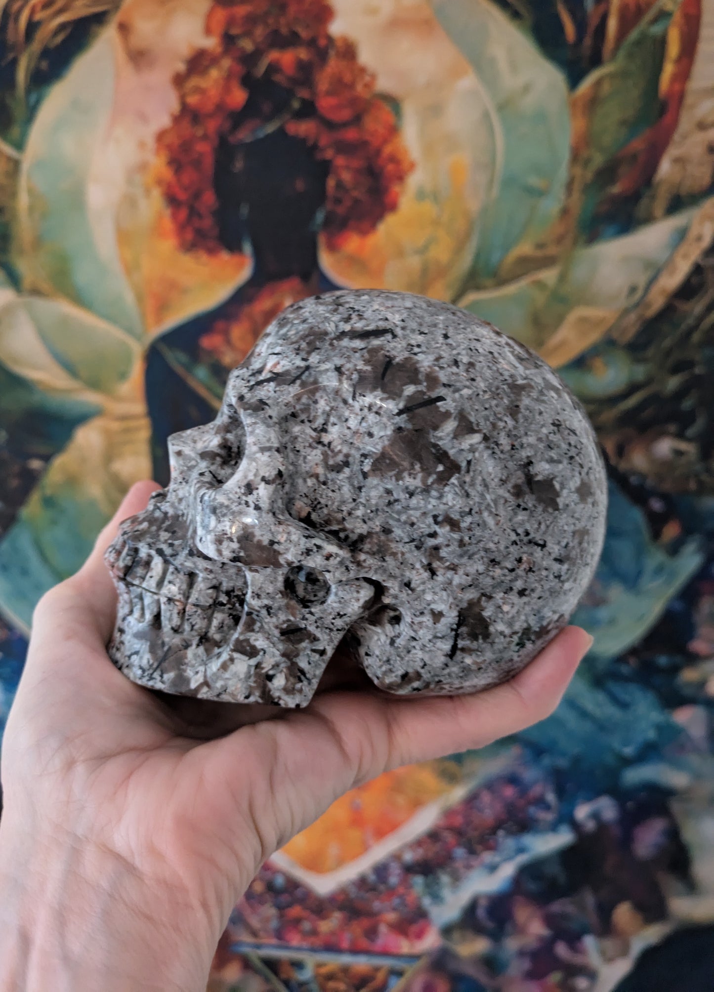 Yooperite Skull, Carved in China