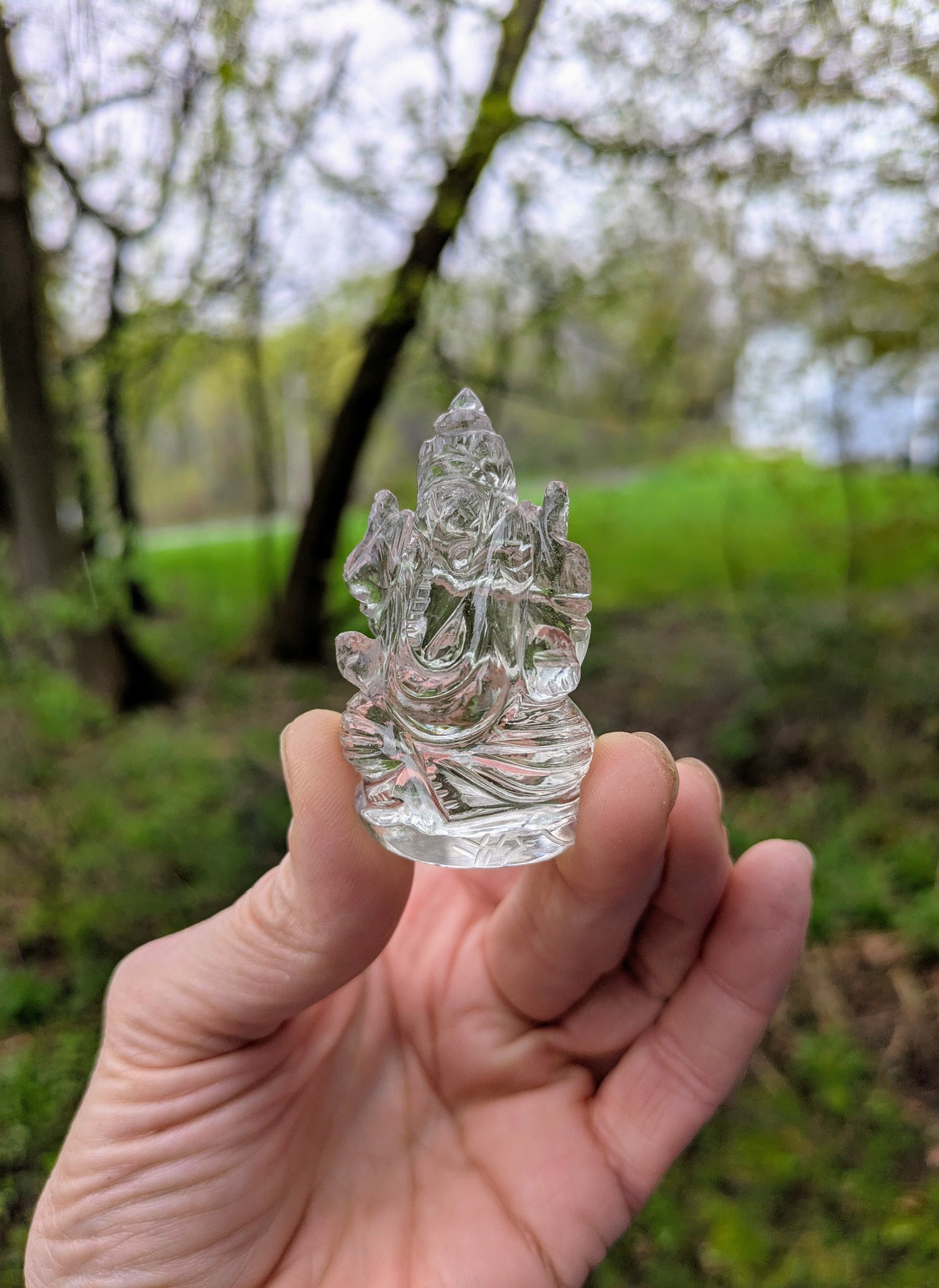 Himalayan Quartz Small Ganesh from India