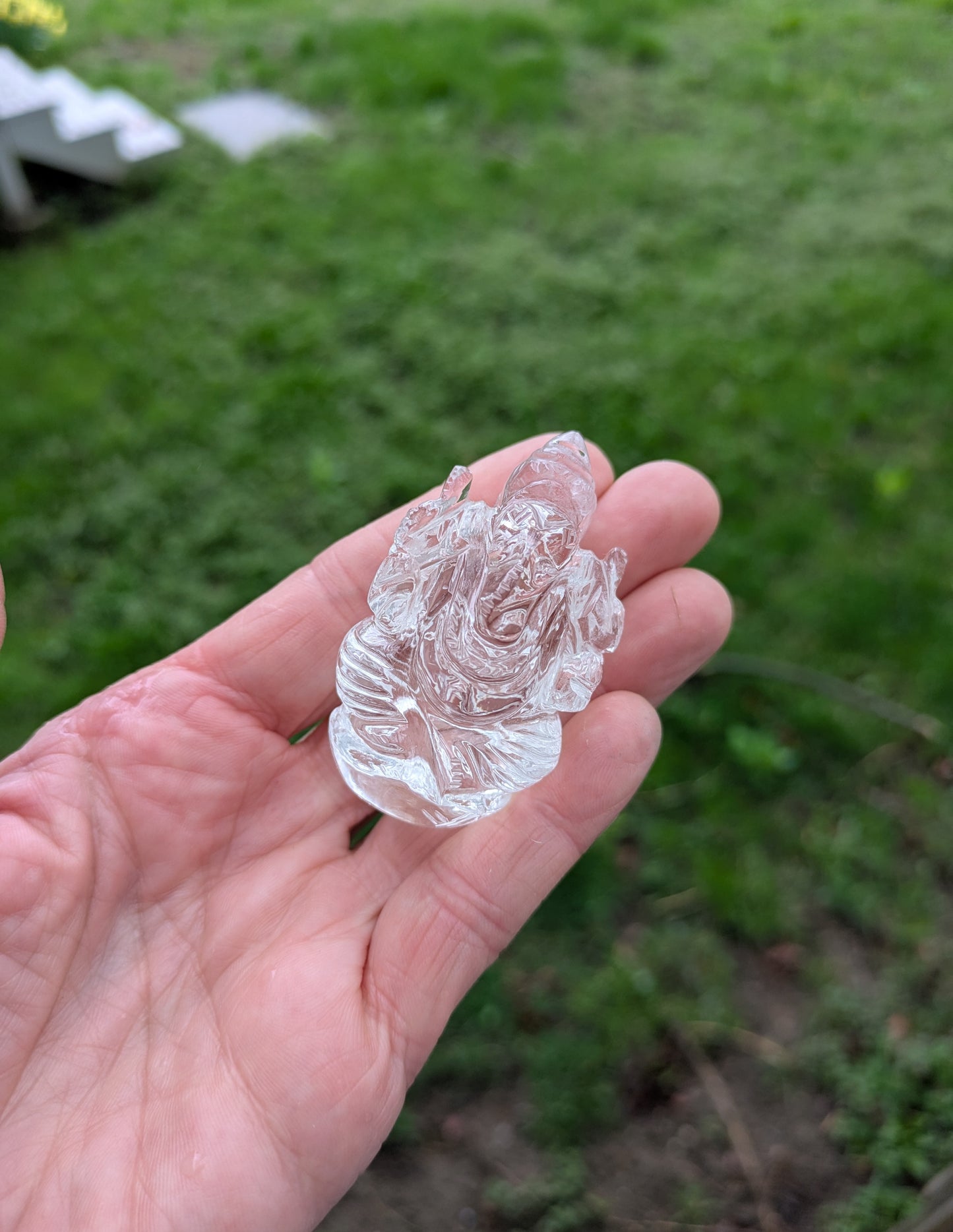 Himalayan Quartz Small Ganesh from India