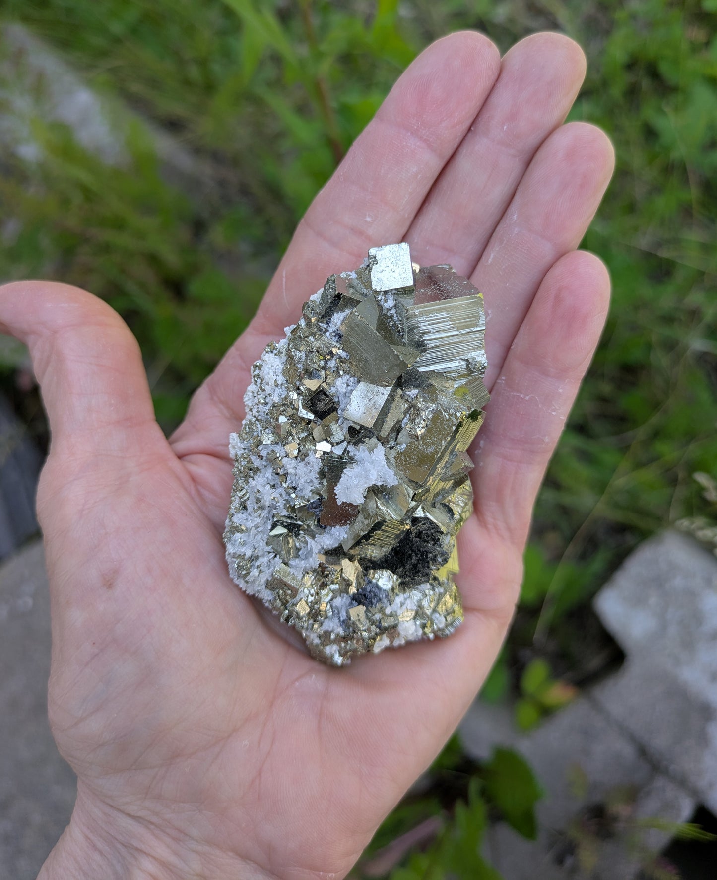Pyrite and Quartz from Huanzala Mine, Bolognesi Province, Ancash Department, Peru