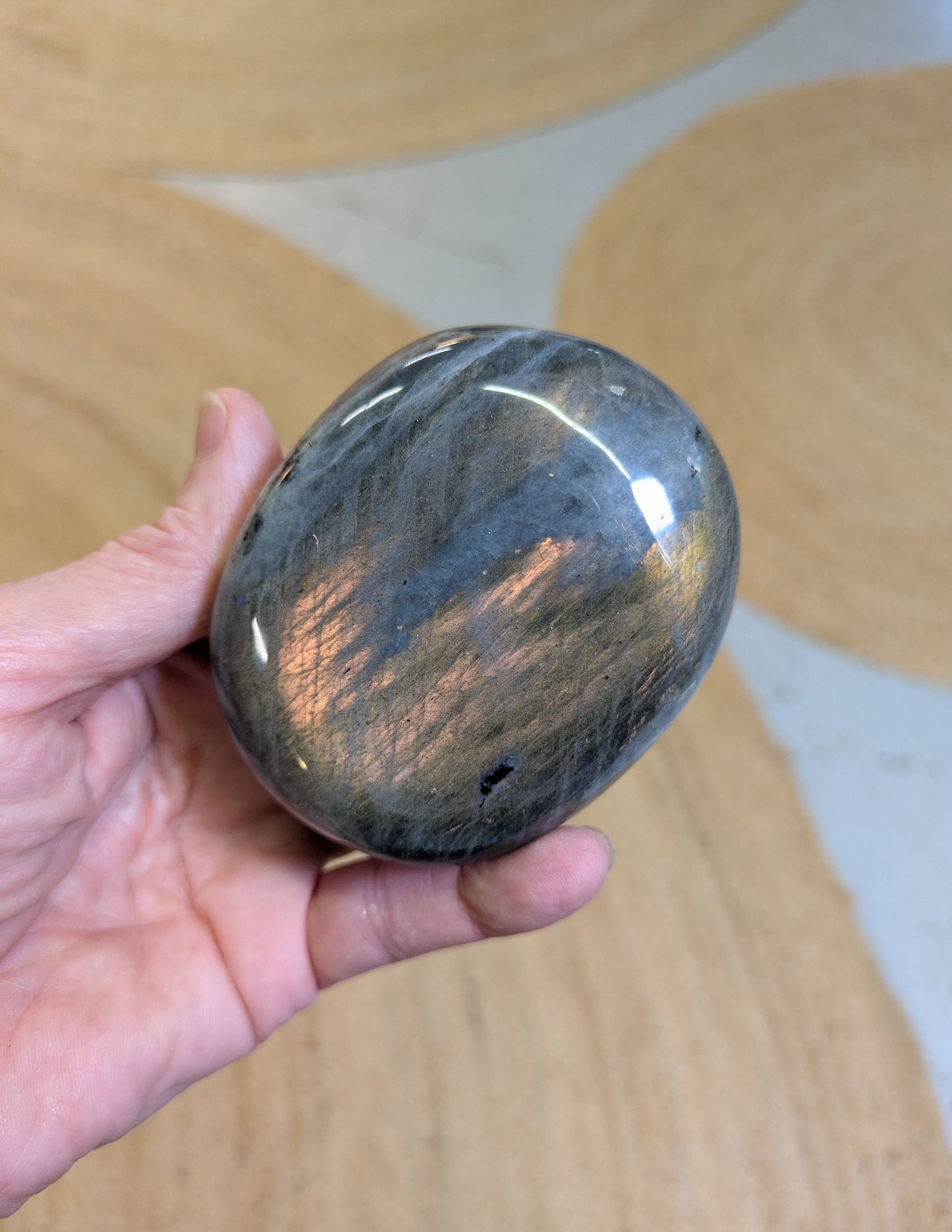 Labradorite Palm Stone from Madagascar