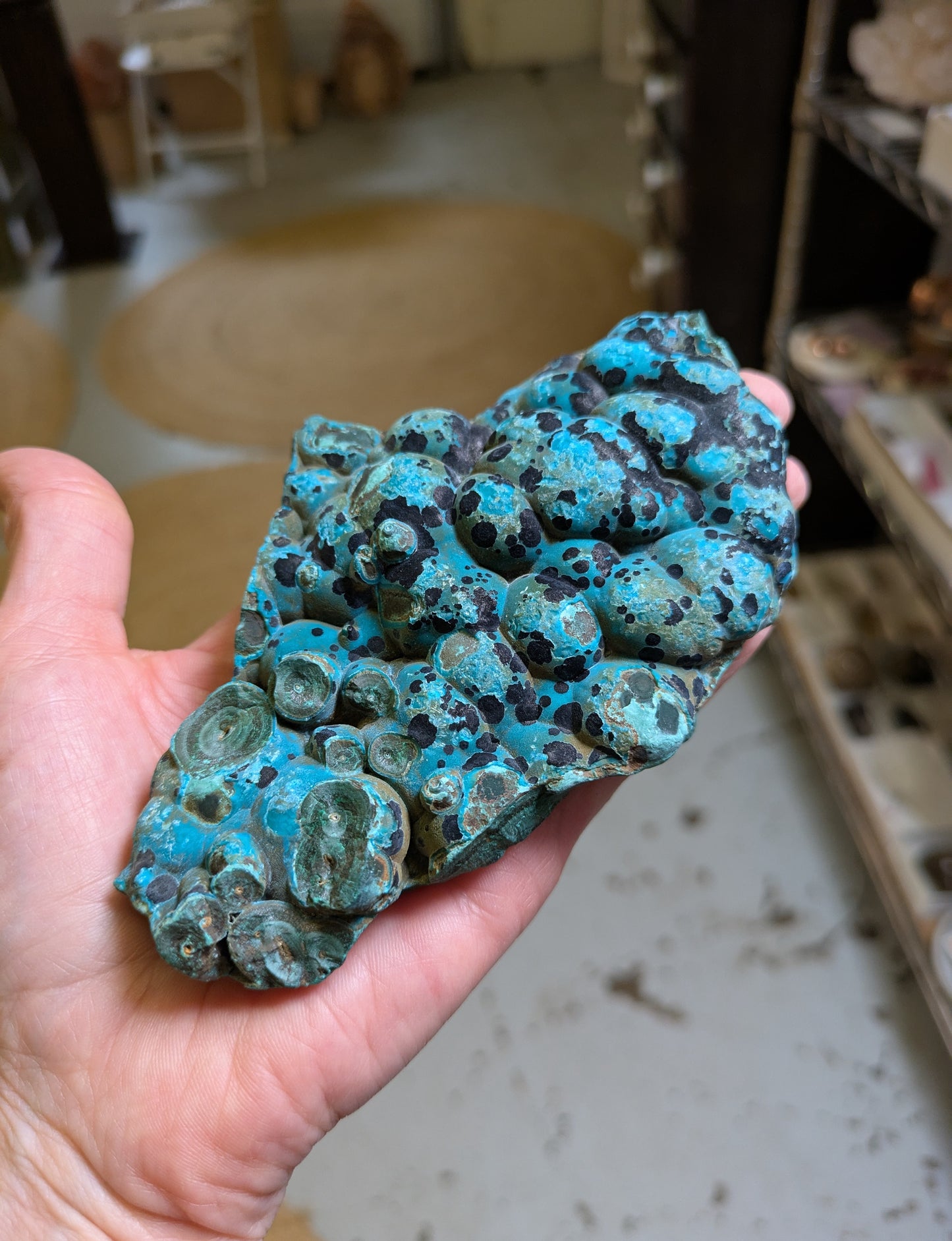 Malachite and Chrysocolla with Hematite from DRC