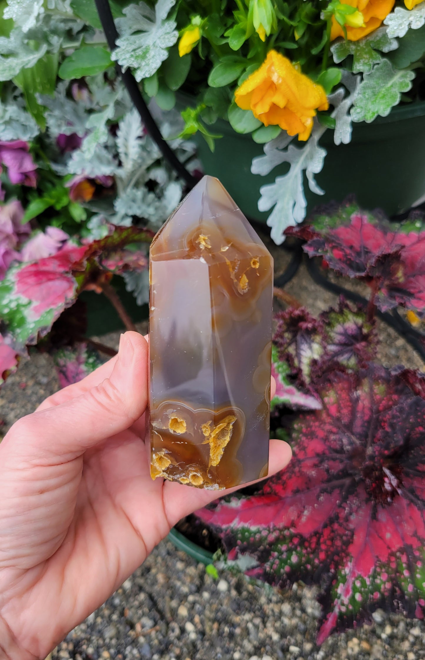 Agate Drusy Tower from Brazil