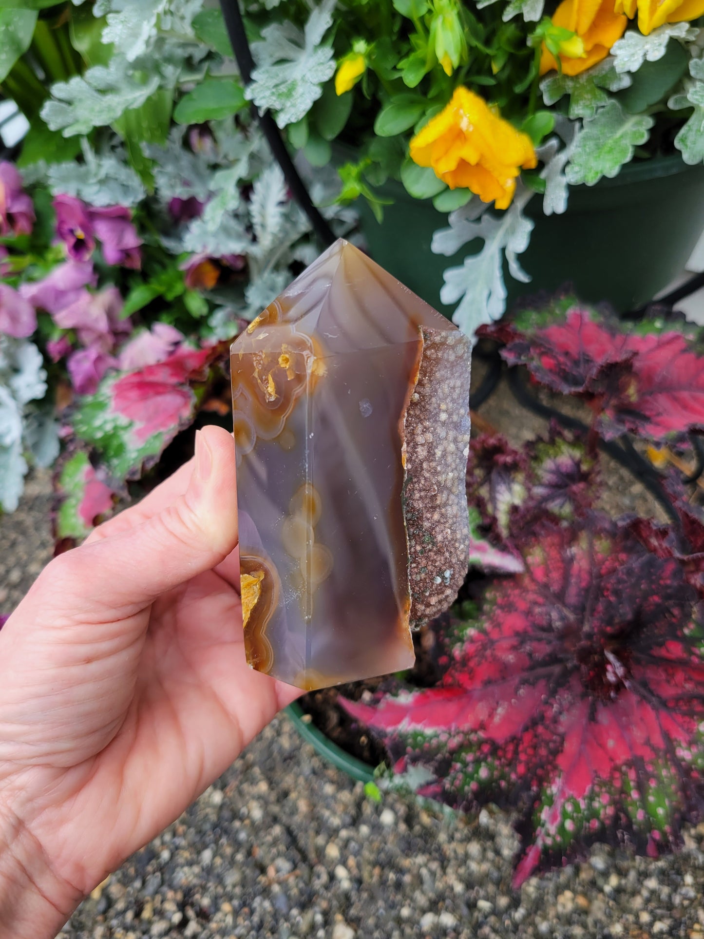 Agate Drusy Tower from Brazil