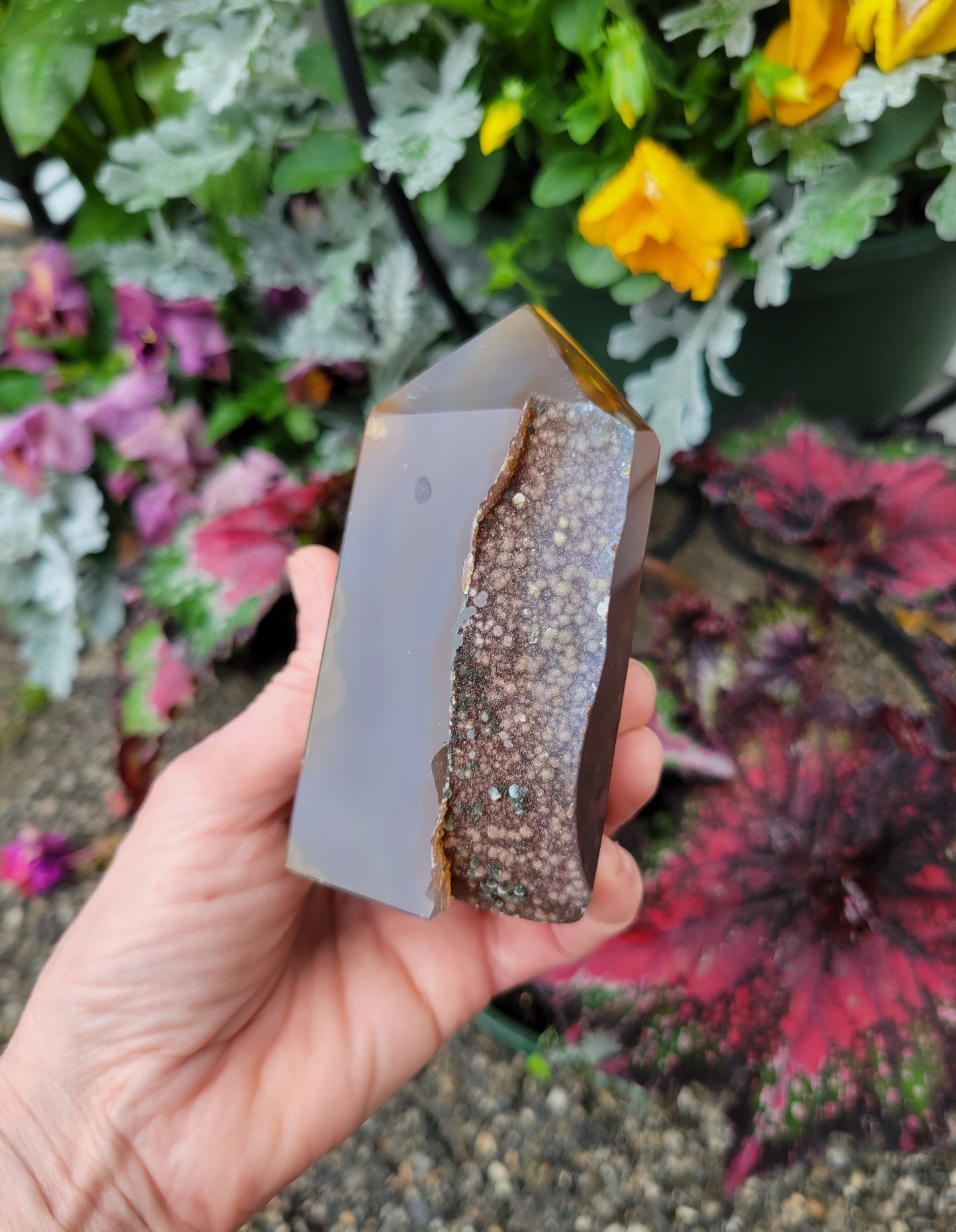 Agate Drusy Tower from Brazil