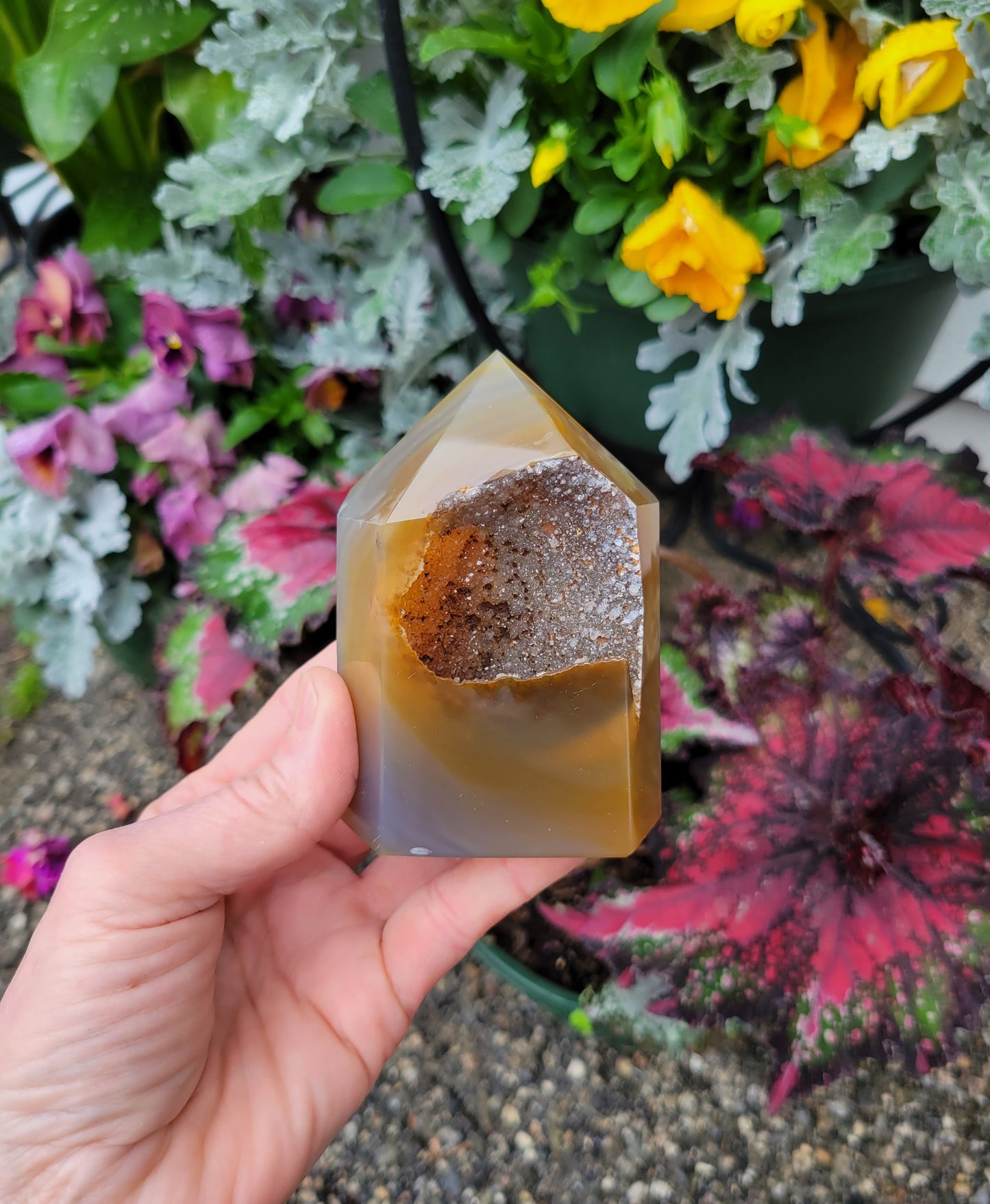 Agate Drusy Tower from Brazil