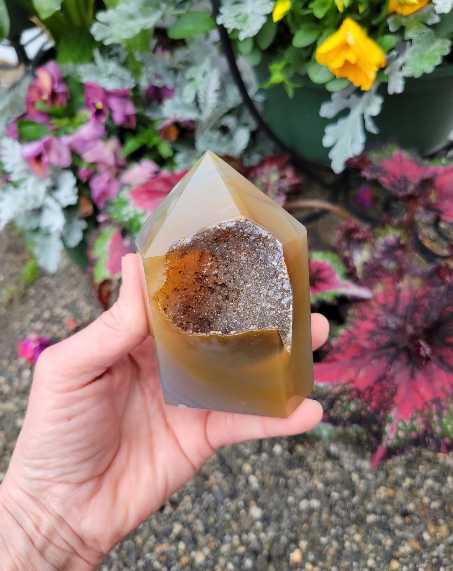 Agate Drusy Tower from Brazil