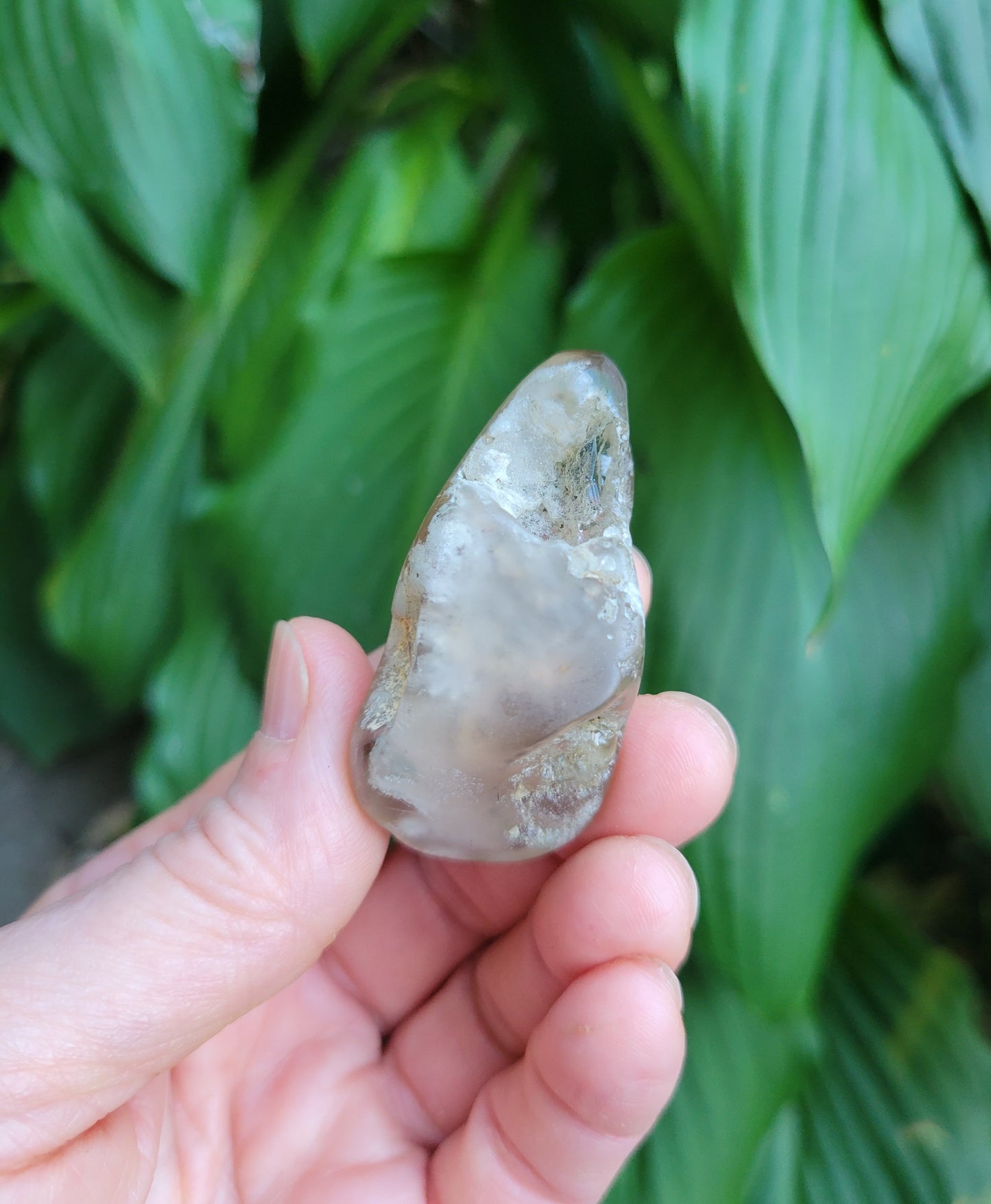 Rutilated Quartz Lens from Brazil