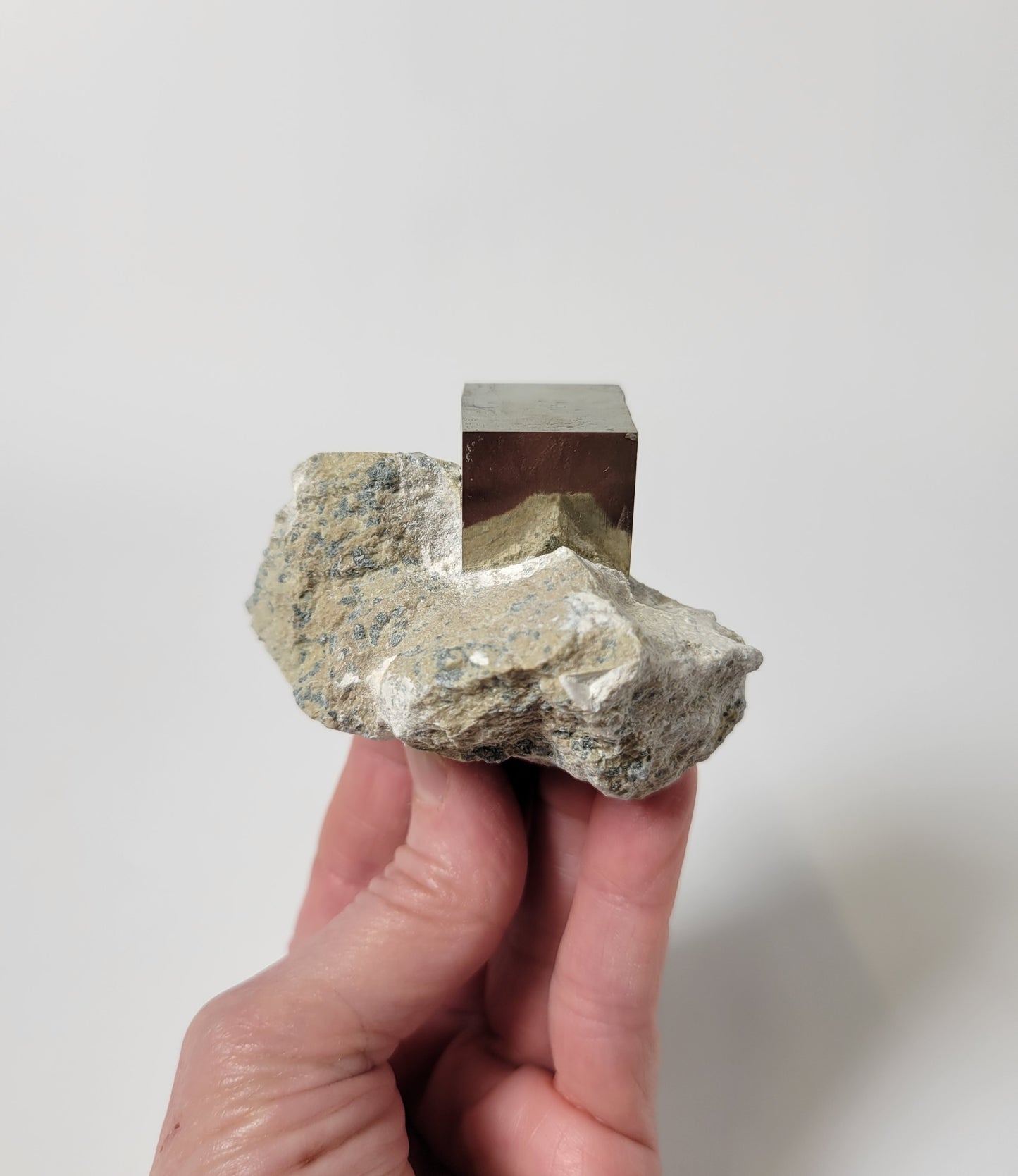 Pyrite Cube on Matrix from Spain