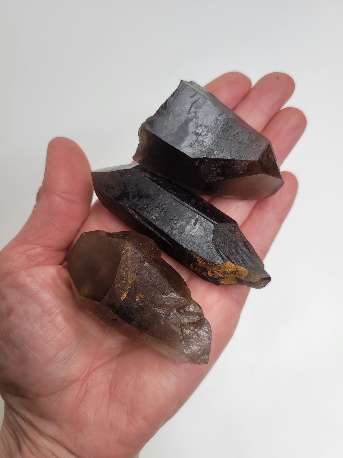 Smokey Citrine TRIO from Diamantina, Brazil