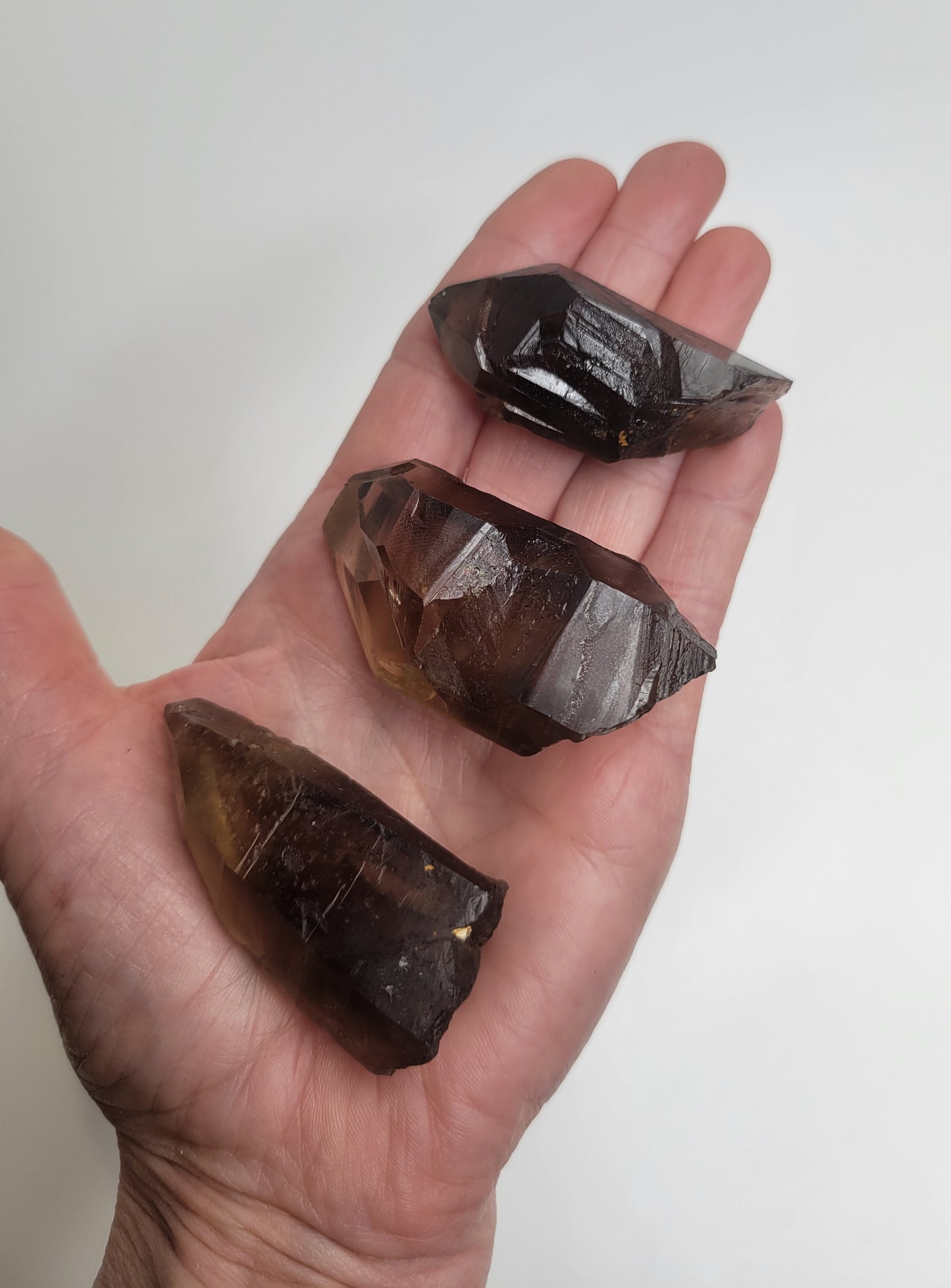 Smokey Citrine TRIO from Diamantina, Brazil