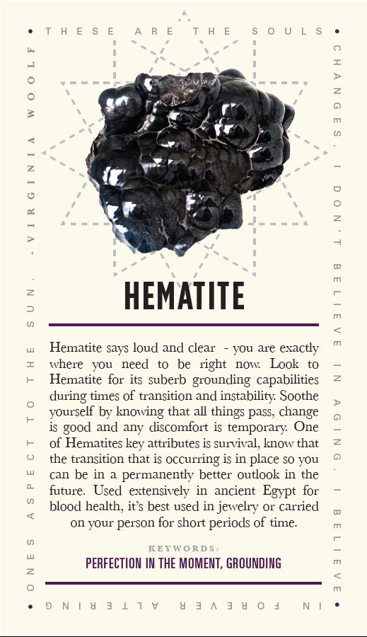 Lavish Earth Crystal Affirmation Cards with Hematite