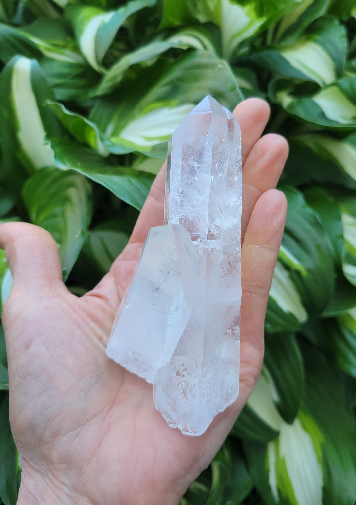 Quartz, Tantric Twin and Self Healed Specimen from Colombia (W 1 3/4 X D 1 1/2 X L 4 1/2 inches)
