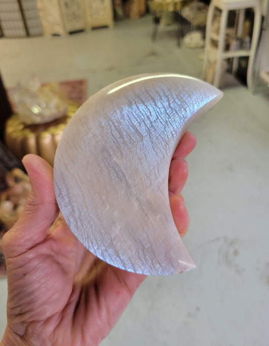 Moonstone Crescent Moon from Tanzania