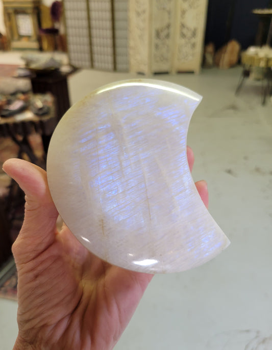 Moonstone Crescent Moon from Tanzania