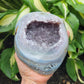 Amethyst Agate Polished Box from Brazil (4 3/4 X 5 1/4 X H 2 1/4 inches)