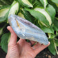 Amethyst Agate Polished Box from Brazil (4 3/4 X 5 1/4 X H 2 1/4 inches)