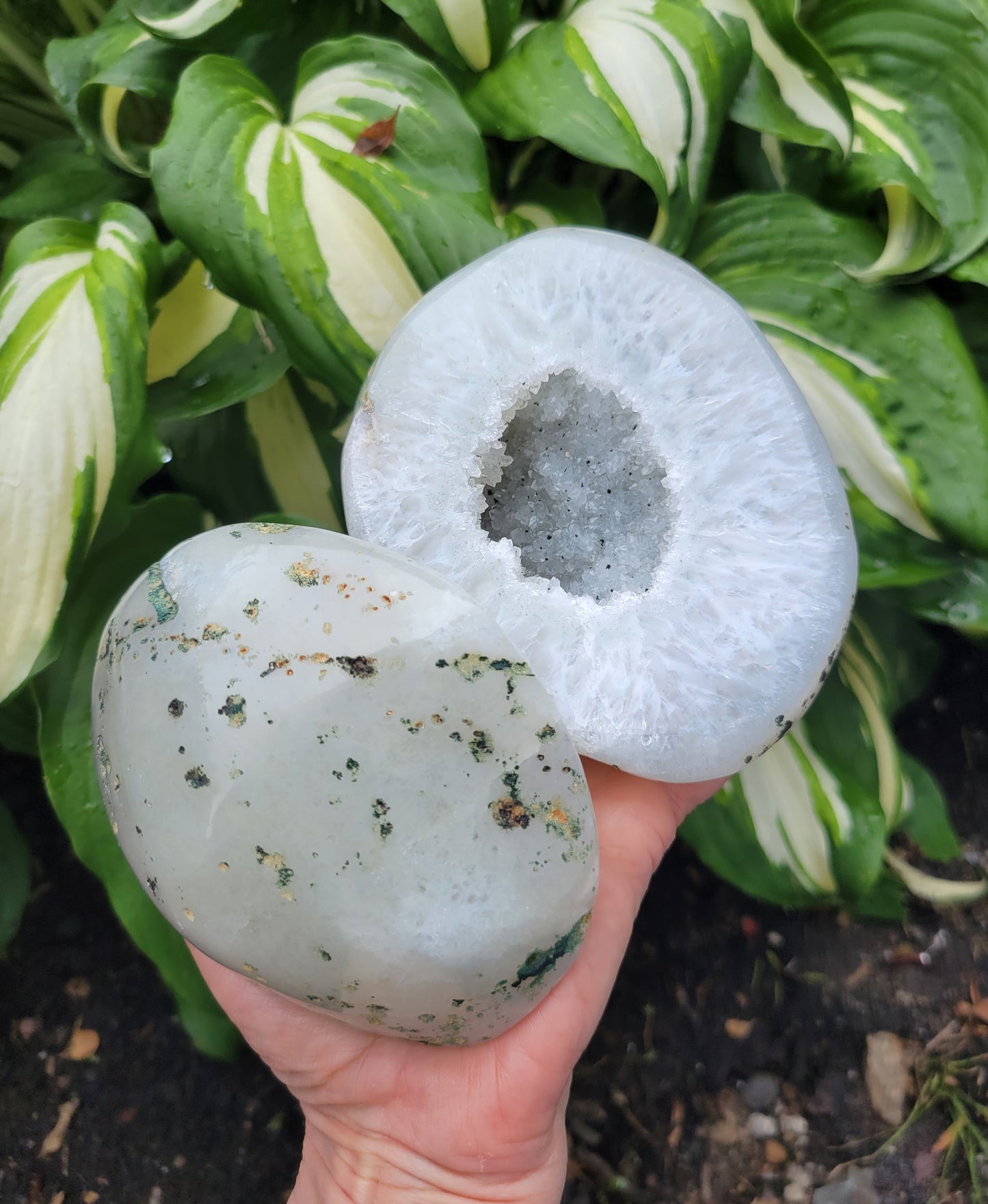 Prasiolite and Agate Box from Brazil