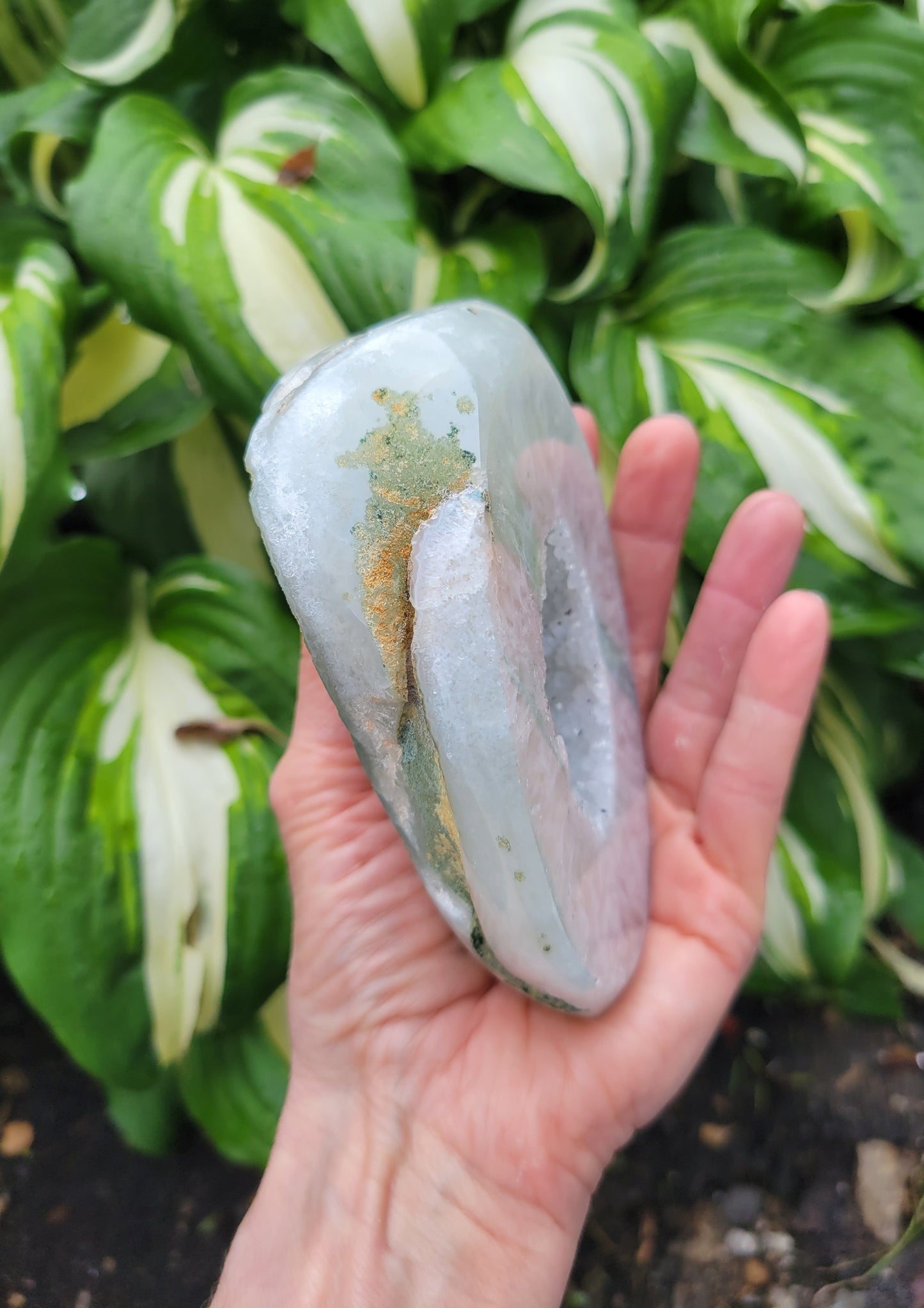 Prasiolite and Agate Box from Brazil