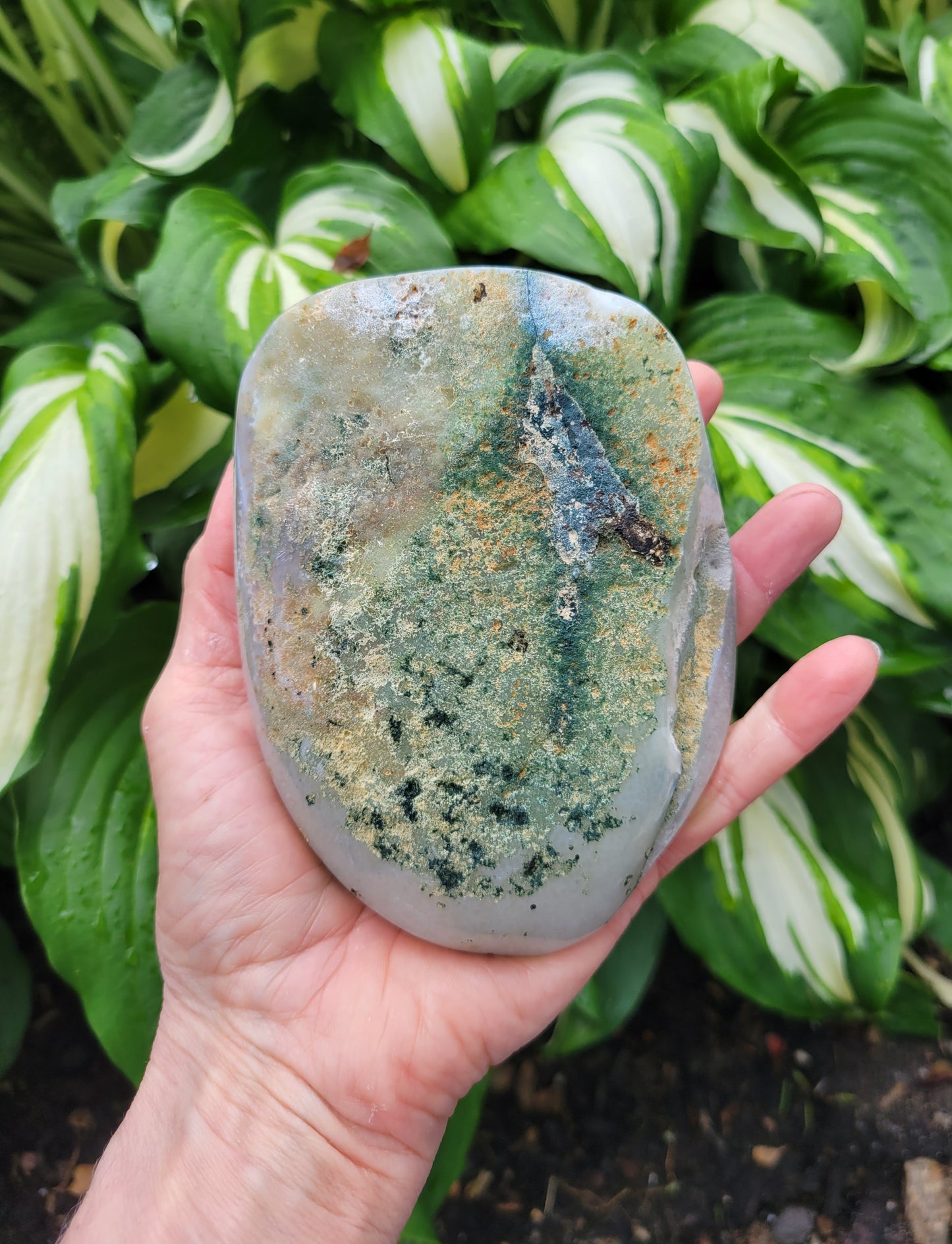 Prasiolite and Agate Box from Brazil