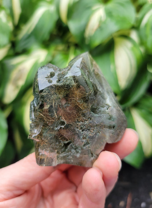 Himalayan Rutilated Quartz Skull from India