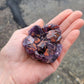 Red Capped Amethyst from India (W 2 1/4 X L 2 1/2 X H 1 3/4 inches)