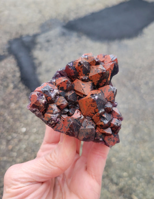 Red Capped Amethyst from India