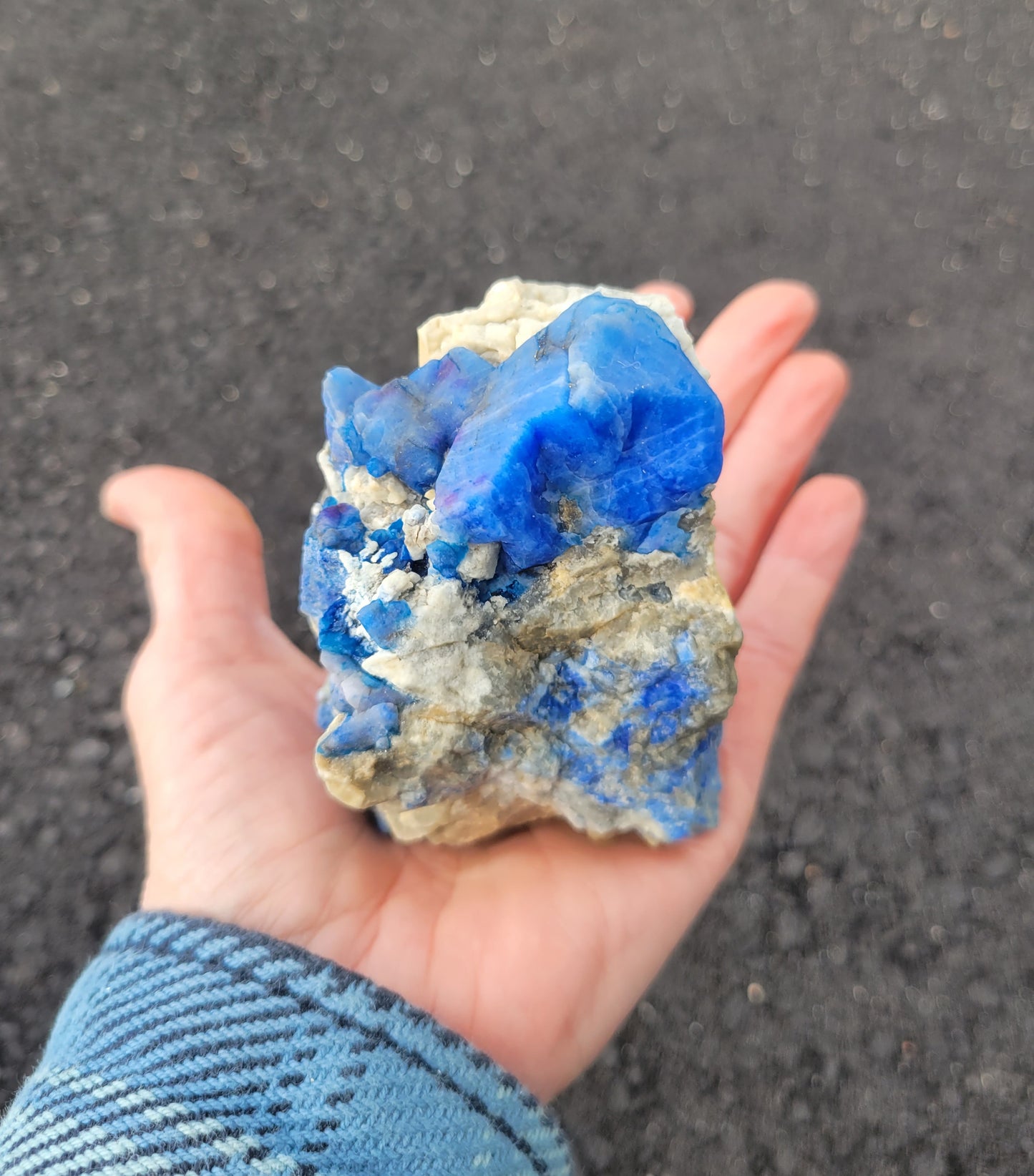 Afghanite, Lazulite and Pyrite from Pakistan from Pakistan (W 2 1/4 X D 2 3/4 X H 3 inches)