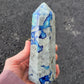 Afghanite, Lazulite and Pyrite Polished Tower from Pakistan from Pakistan (W 2 X D 2 X H 5 5/8 inches)