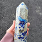 Afghanite, Lazulite and Pyrite Polished Tower from Pakistan from Pakistan (W 2 X D 2 X H 6 3/8 inches)