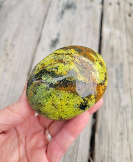 Green Opal Palm Stone from Madagascar