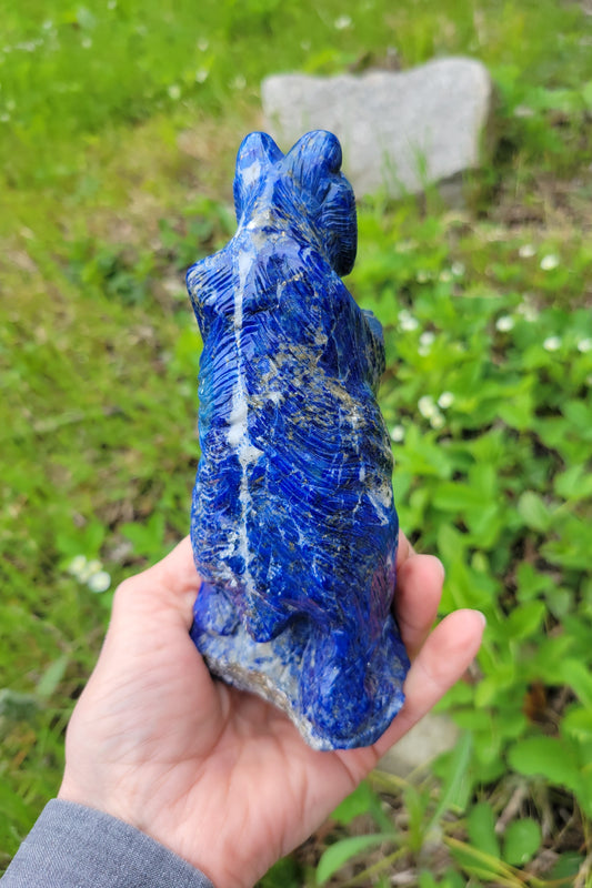 Lapis Lazuli Bear Carving from Pakistan