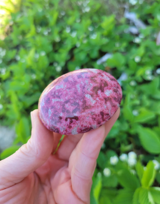 Thulite Palm Stone from Norway