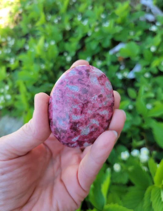 Thulite Palm Stone from Norway