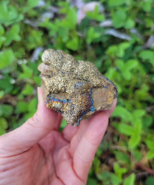 Pyrite with Rainbow Iridescence from Pakistan