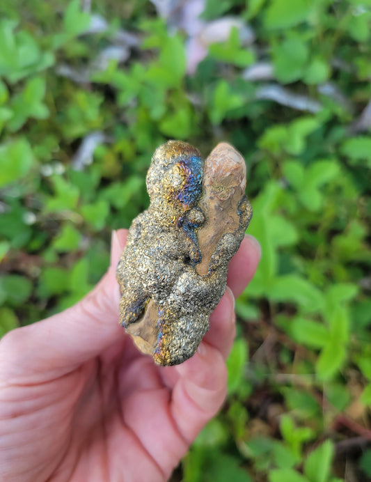 Pyrite with Rainbow Iridescence from Pakistan