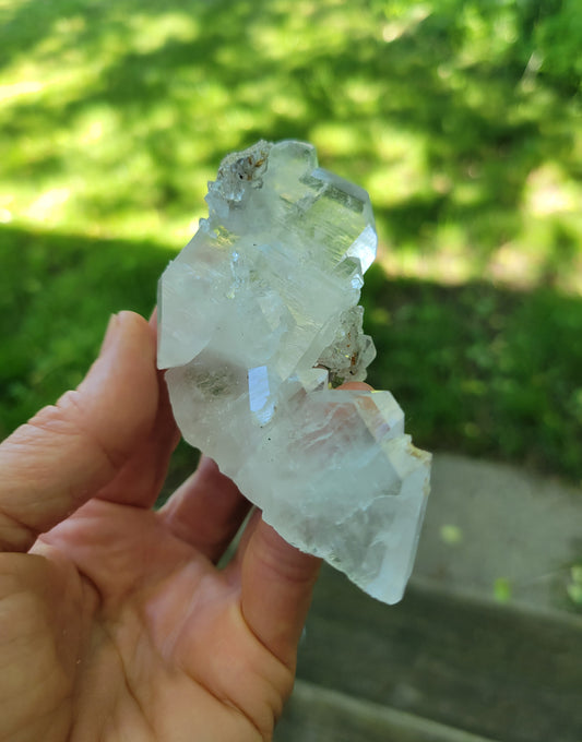 Faden Quartz Cluster with Red Hematite from Pakistan