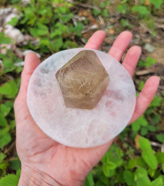 Selenite Charging Plate from Morocco