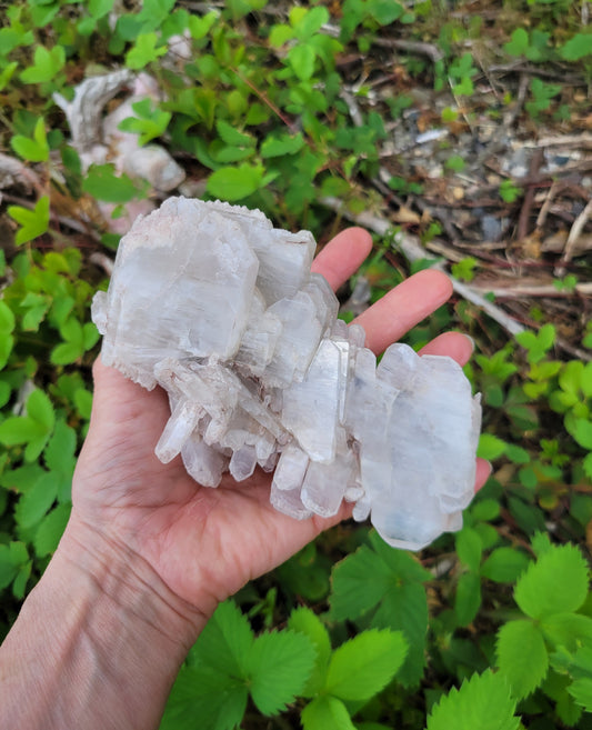 Pink Faden Quartz Cluster from Colombia