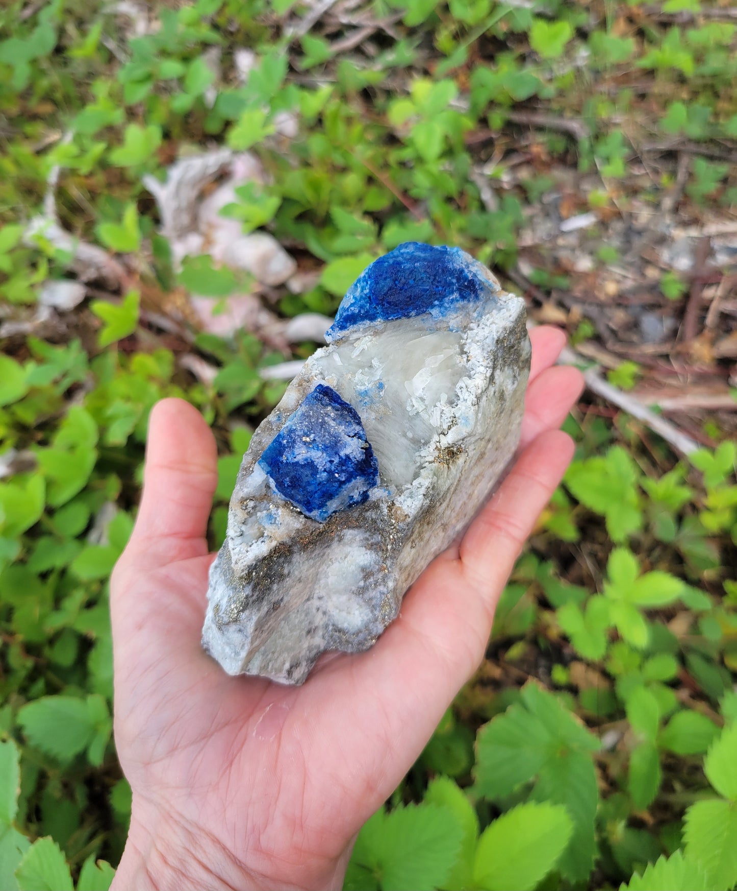 Afghanite, Lazulite, and Pyrite from Pakistan